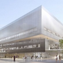 Nouveau et dernier bâtiment du projet Neurocampus. L'IMN investira les lieux au cours de l'été 2016. ©VIALET Architecture