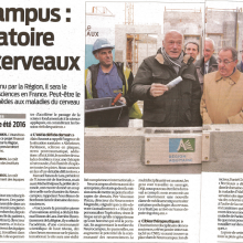 The Sud-Ouest Journal (December 3rd, 2014) quotes the Neurocampus as the laboratory of our brains