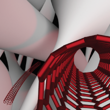 Vue d’artiste de nanotubes de carbone individuels fluorescents explorant les espaces extracellulaires du cerveau © Godin/Cognet, IOGS-CNRS-Univ. Bordeaux